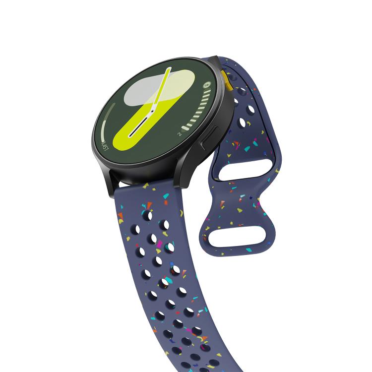 20mm Eco-Friendly Granular Colorful Dots Silicone Watch Band