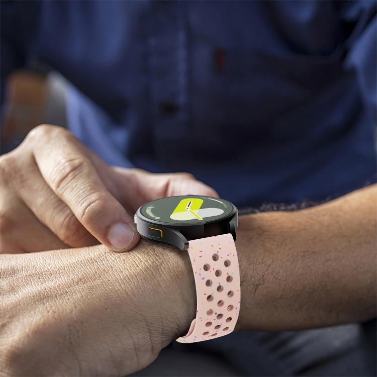 20mm Eco-Friendly Granular Colorful Dots Silicone Watch Band