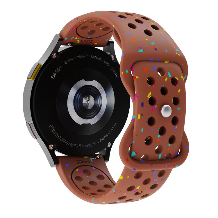 20mm Eco-Friendly Granular Colorful Dots Silicone Watch Band