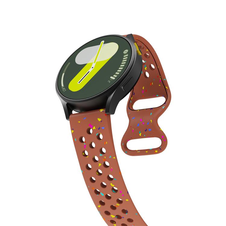 20mm Eco-Friendly Granular Colorful Dots Silicone Watch Band