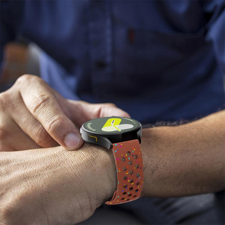 20mm Eco-Friendly Granular Colorful Dots Silicone Watch Band