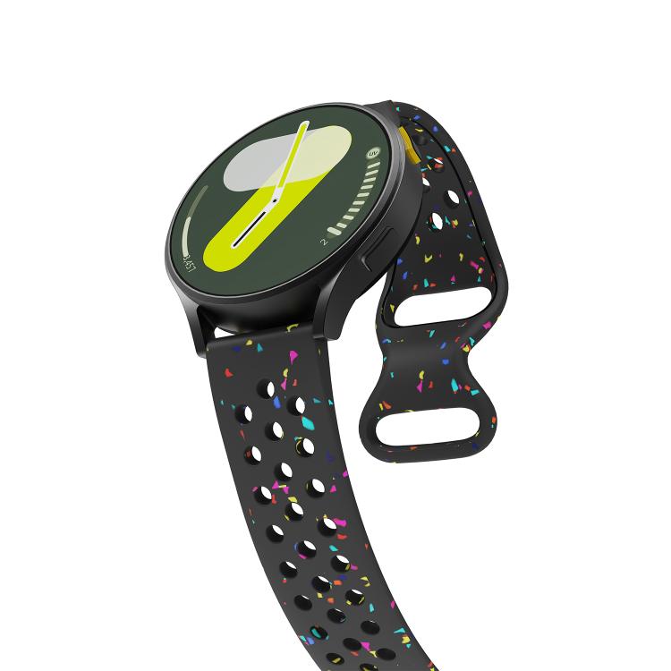 20mm Eco-Friendly Granular Colorful Dots Silicone Watch Band