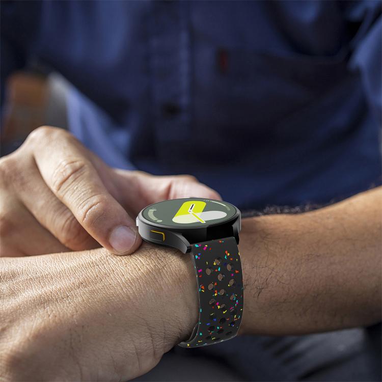 20mm Eco-Friendly Granular Colorful Dots Silicone Watch Band