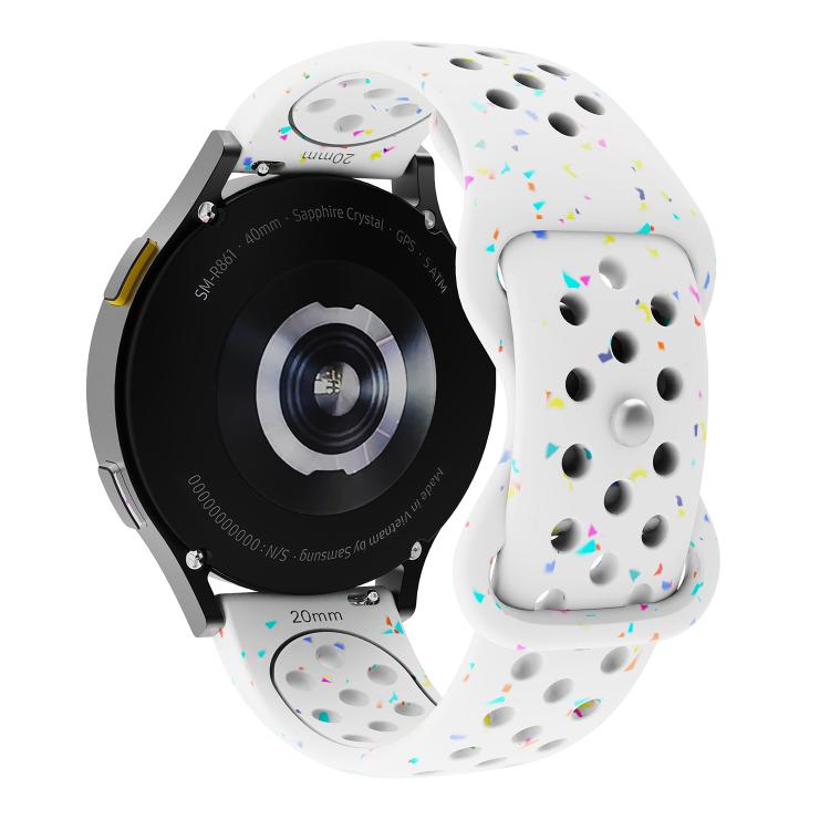 20mm Eco-Friendly Granular Colorful Dots Silicone Watch Band