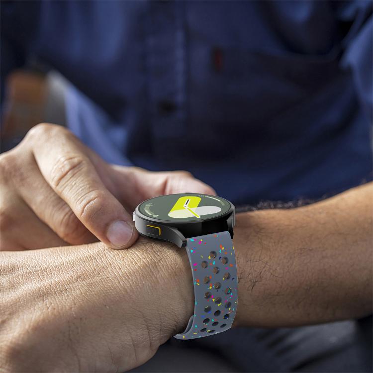 20mm Eco-Friendly Granular Colorful Dots Silicone Watch Band