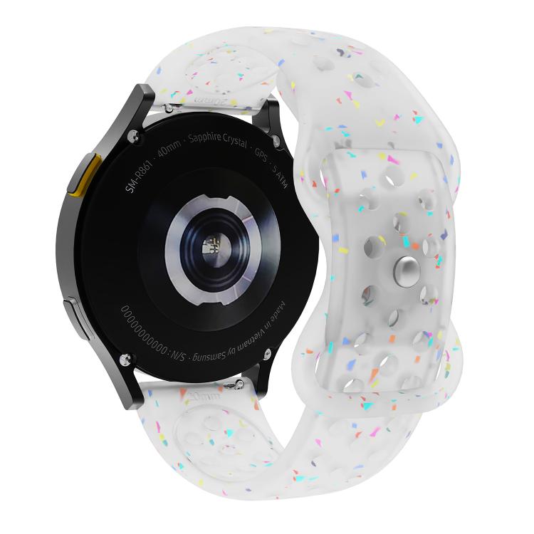 20mm Eco-Friendly Granular Colorful Dots Silicone Watch Band