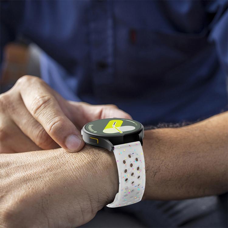 20mm Eco-Friendly Granular Colorful Dots Silicone Watch Band