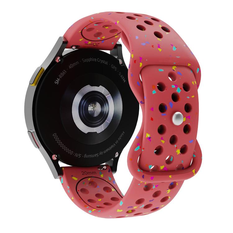 20mm Eco-Friendly Granular Colorful Dots Silicone Watch Band