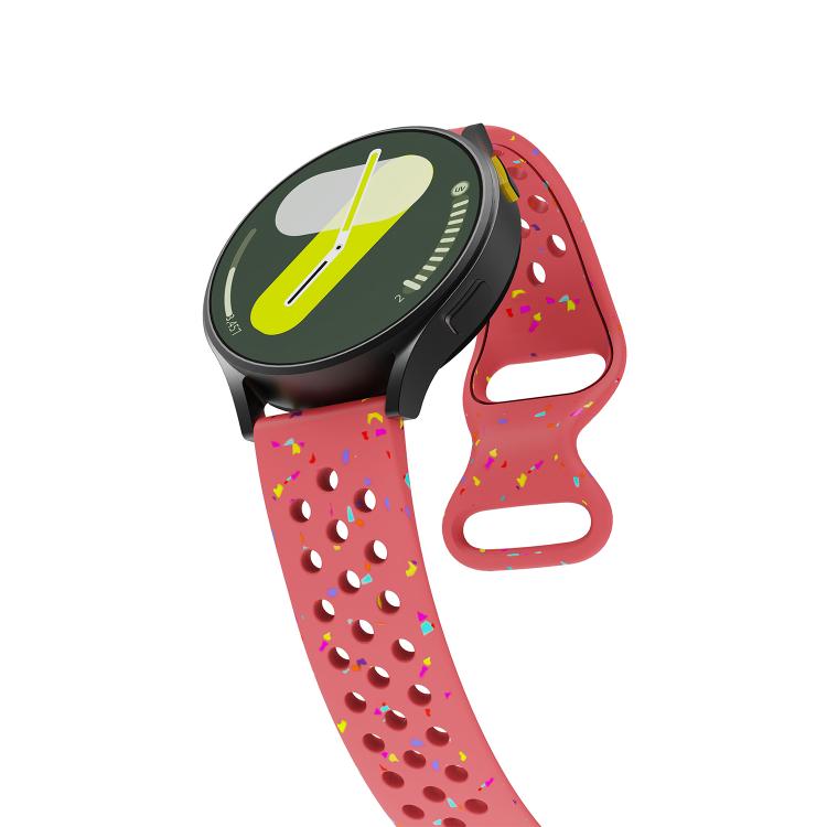 20mm Eco-Friendly Granular Colorful Dots Silicone Watch Band