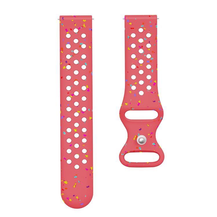 20mm Eco-Friendly Granular Colorful Dots Silicone Watch Band
