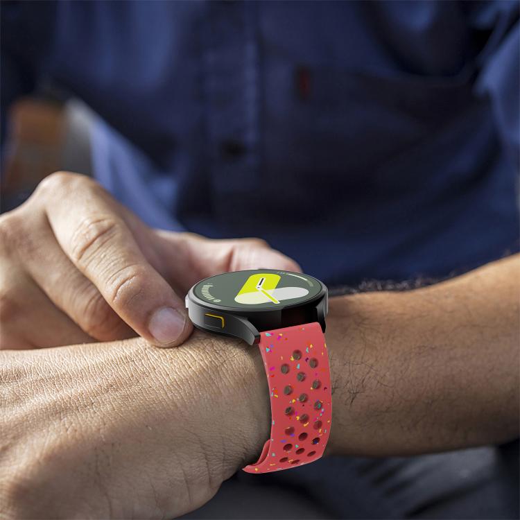20mm Eco-Friendly Granular Colorful Dots Silicone Watch Band