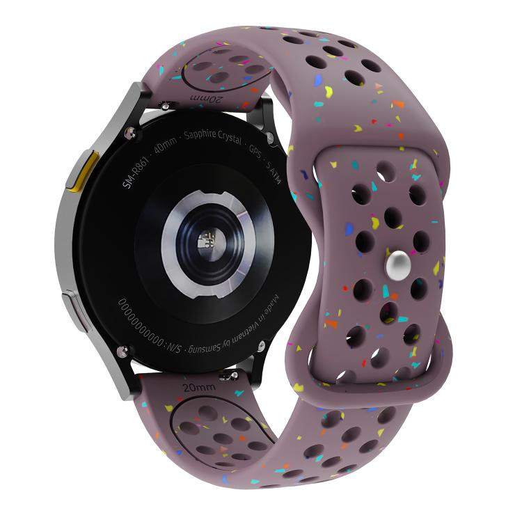 20mm Eco-Friendly Granular Colorful Dots Silicone Watch Band