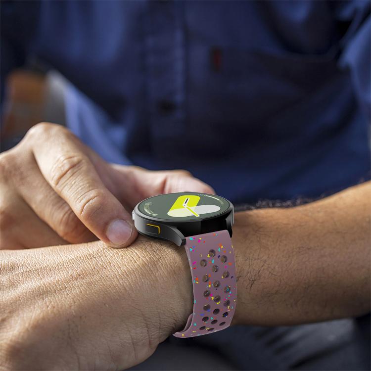 20mm Eco-Friendly Granular Colorful Dots Silicone Watch Band
