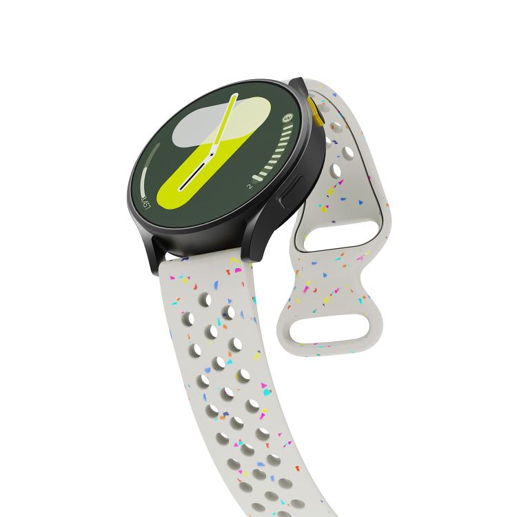 20mm Eco-Friendly Granular Colorful Dots Silicone Watch Band