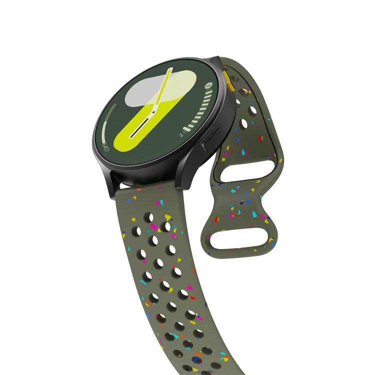 20mm Eco-Friendly Granular Colorful Dots Silicone Watch Band