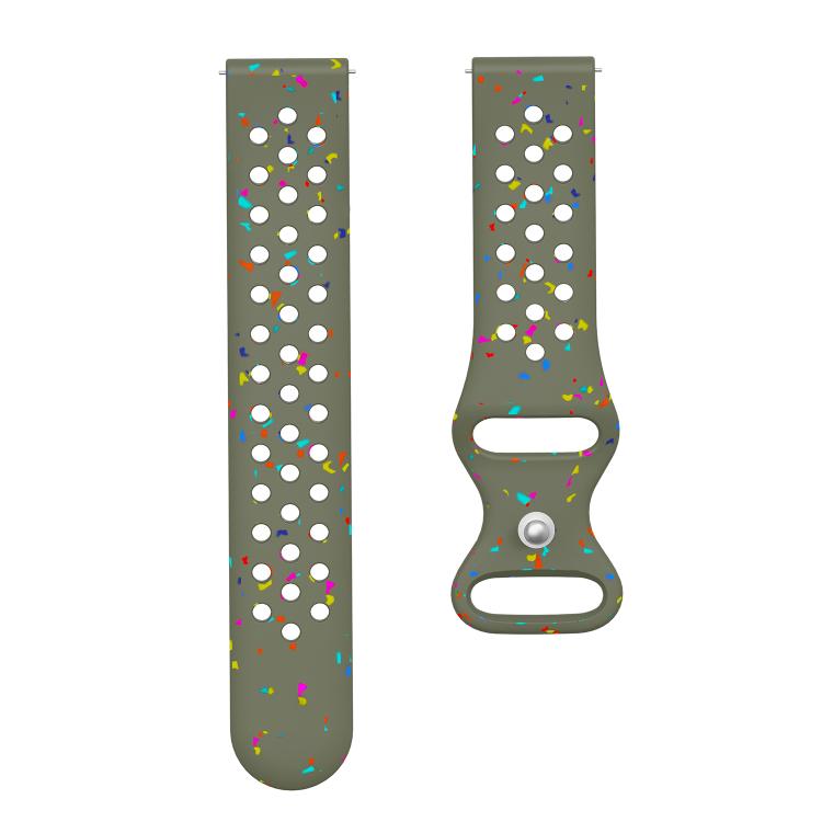 20mm Eco-Friendly Granular Colorful Dots Silicone Watch Band