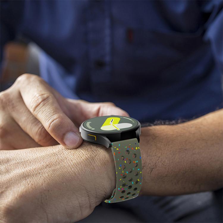 20mm Eco-Friendly Granular Colorful Dots Silicone Watch Band