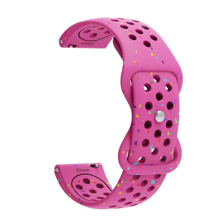 22mm Eco-Friendly Granular Colorful Dots Silicone Watch Band