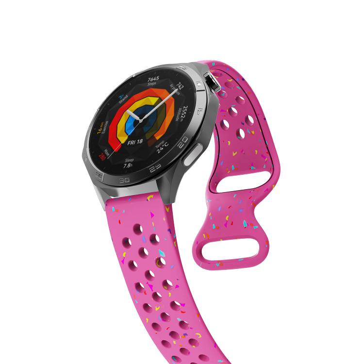 22mm Eco-Friendly Granular Colorful Dots Silicone Watch Band