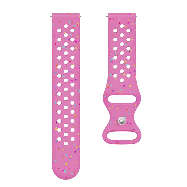 22mm Eco-Friendly Granular Colorful Dots Silicone Watch Band