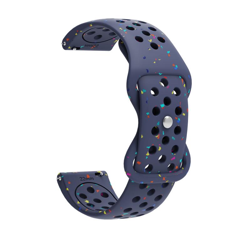 22mm Eco-Friendly Granular Colorful Dots Silicone Watch Band