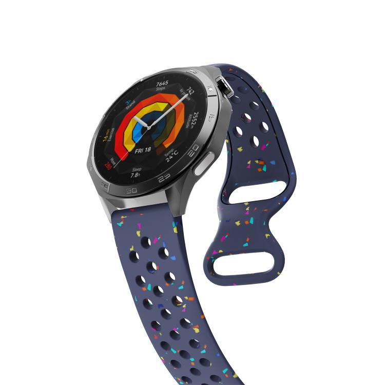 22mm Eco-Friendly Granular Colorful Dots Silicone Watch Band