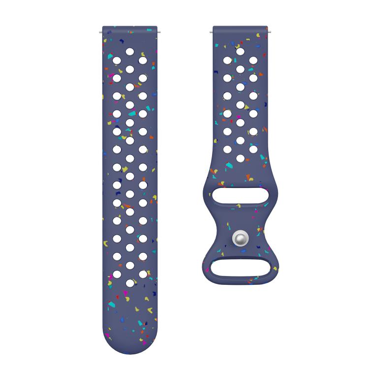22mm Eco-Friendly Granular Colorful Dots Silicone Watch Band