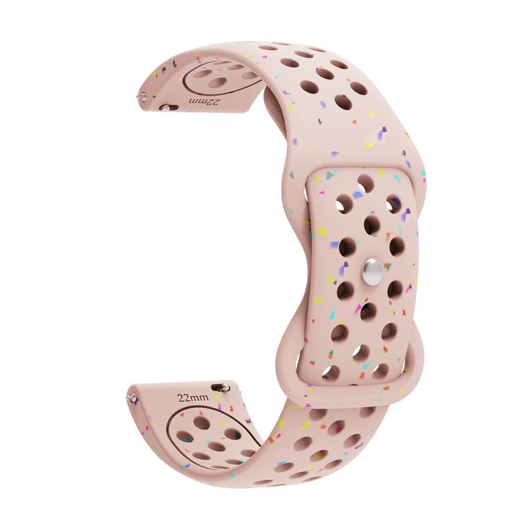 22mm Eco-Friendly Granular Colorful Dots Silicone Watch Band