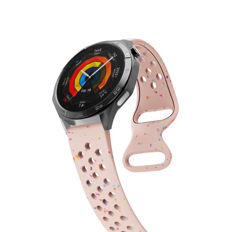 22mm Eco-Friendly Granular Colorful Dots Silicone Watch Band