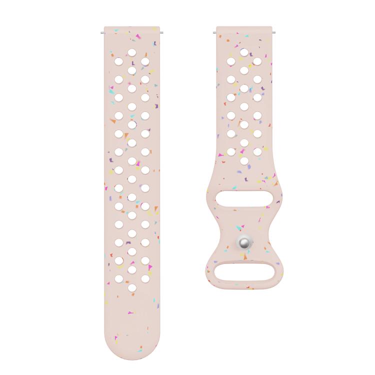 22mm Eco-Friendly Granular Colorful Dots Silicone Watch Band