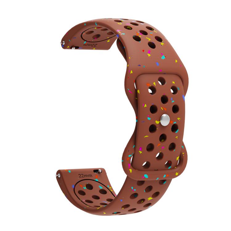 22mm Eco-Friendly Granular Colorful Dots Silicone Watch Band