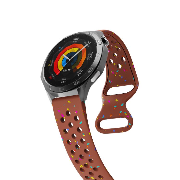 22mm Eco-Friendly Granular Colorful Dots Silicone Watch Band