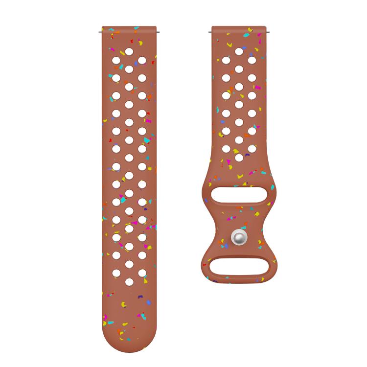 22mm Eco-Friendly Granular Colorful Dots Silicone Watch Band