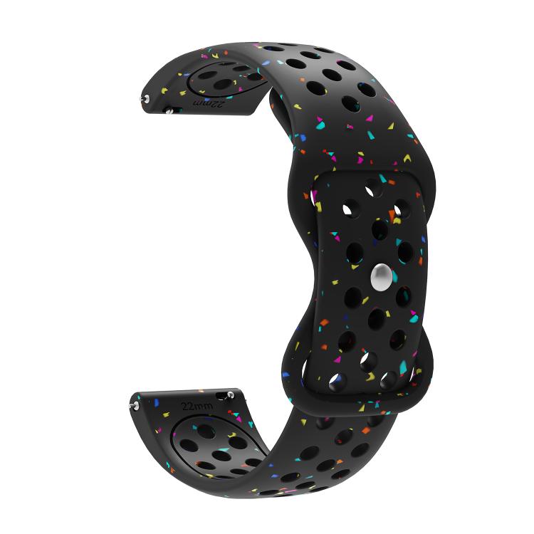 22mm Eco-Friendly Granular Colorful Dots Silicone Watch Band