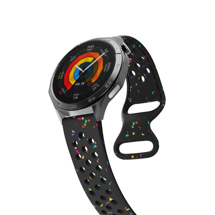 22mm Eco-Friendly Granular Colorful Dots Silicone Watch Band