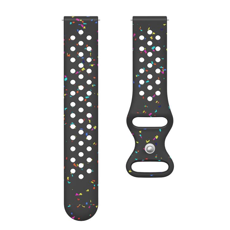22mm Eco-Friendly Granular Colorful Dots Silicone Watch Band