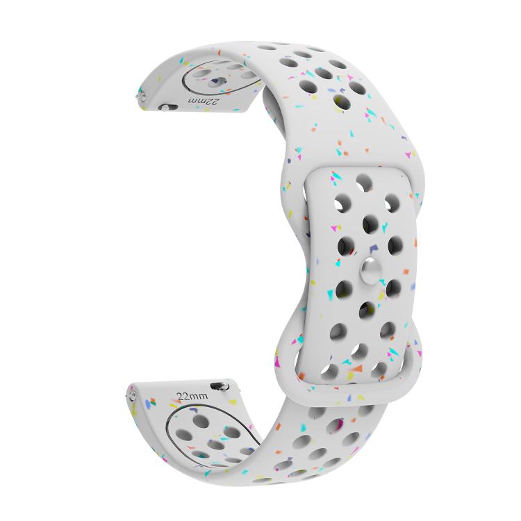 22mm Eco-Friendly Granular Colorful Dots Silicone Watch Band