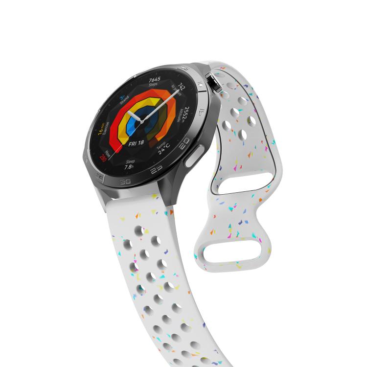 22mm Eco-Friendly Granular Colorful Dots Silicone Watch Band