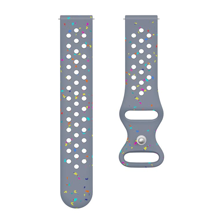 22mm Eco-Friendly Granular Colorful Dots Silicone Watch Band