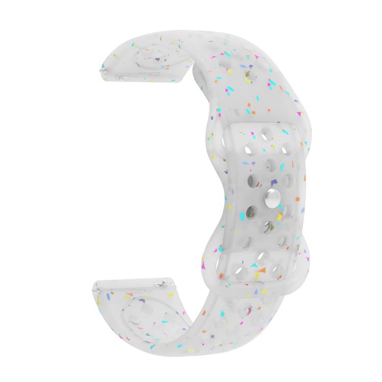 22mm Eco-Friendly Granular Colorful Dots Silicone Watch Band
