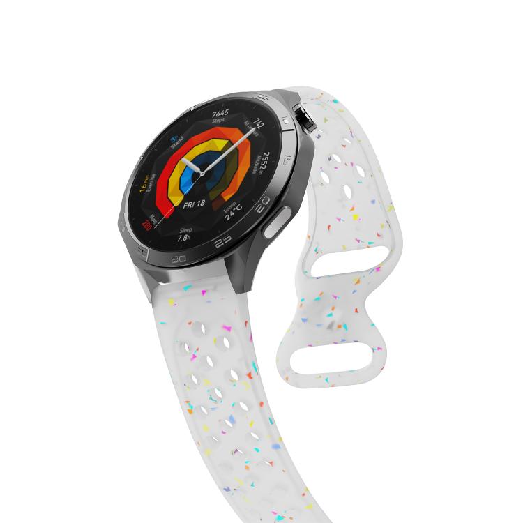 22mm Eco-Friendly Granular Colorful Dots Silicone Watch Band