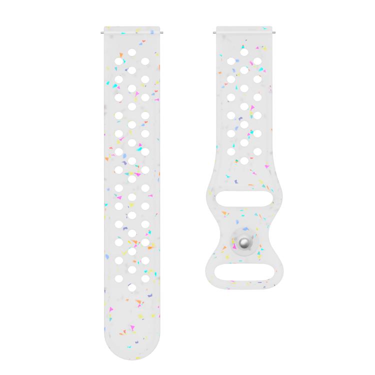 22mm Eco-Friendly Granular Colorful Dots Silicone Watch Band