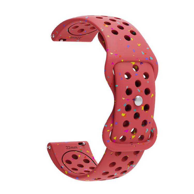 22mm Eco-Friendly Granular Colorful Dots Silicone Watch Band