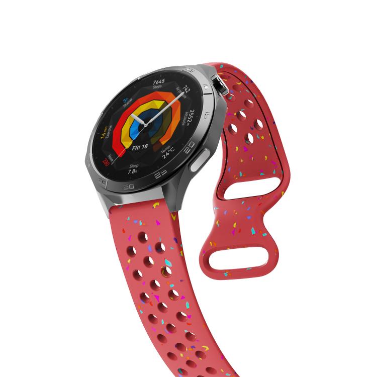 22mm Eco-Friendly Granular Colorful Dots Silicone Watch Band
