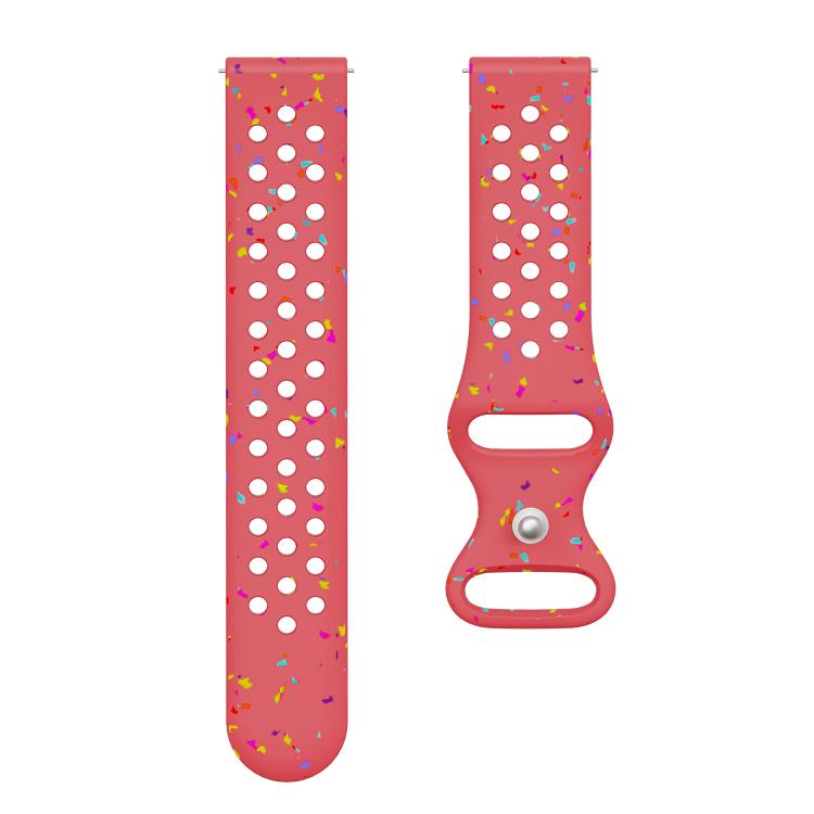 22mm Eco-Friendly Granular Colorful Dots Silicone Watch Band