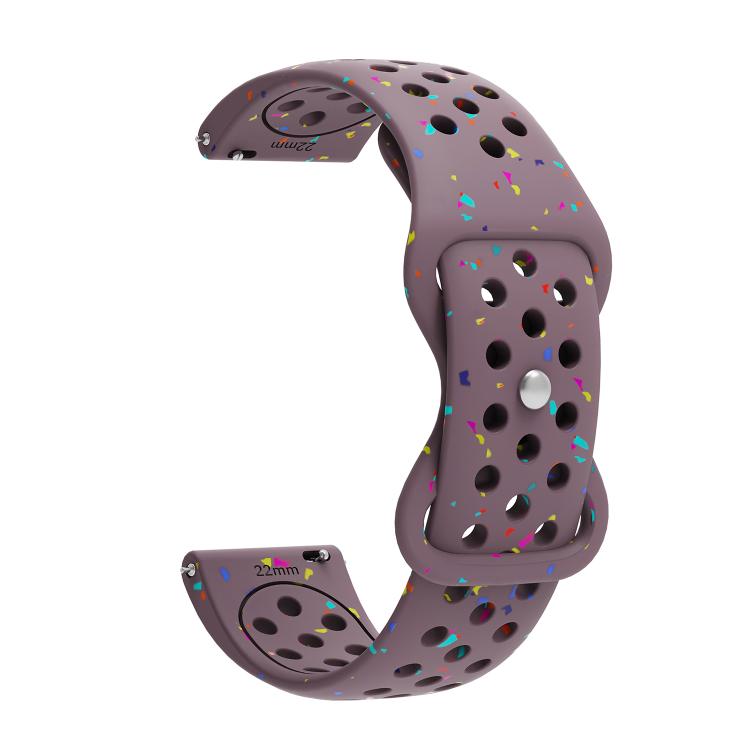 22mm Eco-Friendly Granular Colorful Dots Silicone Watch Band
