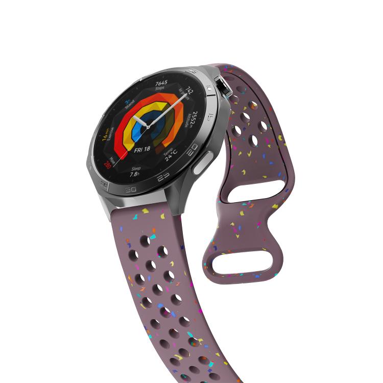 22mm Eco-Friendly Granular Colorful Dots Silicone Watch Band