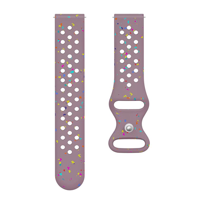 22mm Eco-Friendly Granular Colorful Dots Silicone Watch Band