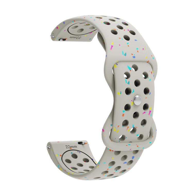 22mm Eco-Friendly Granular Colorful Dots Silicone Watch Band