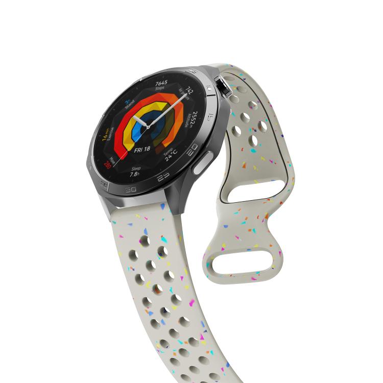 22mm Eco-Friendly Granular Colorful Dots Silicone Watch Band